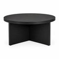 Okrągły stolik kawowy czarny MDF 90 cm