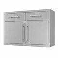 Szafka zewnętrzna metalowa ze stali nierdzewnej 91x51x56 cm srebrna