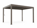 Brązowy aluminiowy pawilon ogrodowy z regulowanymi żaluzjami 300x300x250 cm