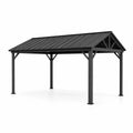 Metalowa altana ogrodowa 4m x 3m stal malowana proszkowo, szary