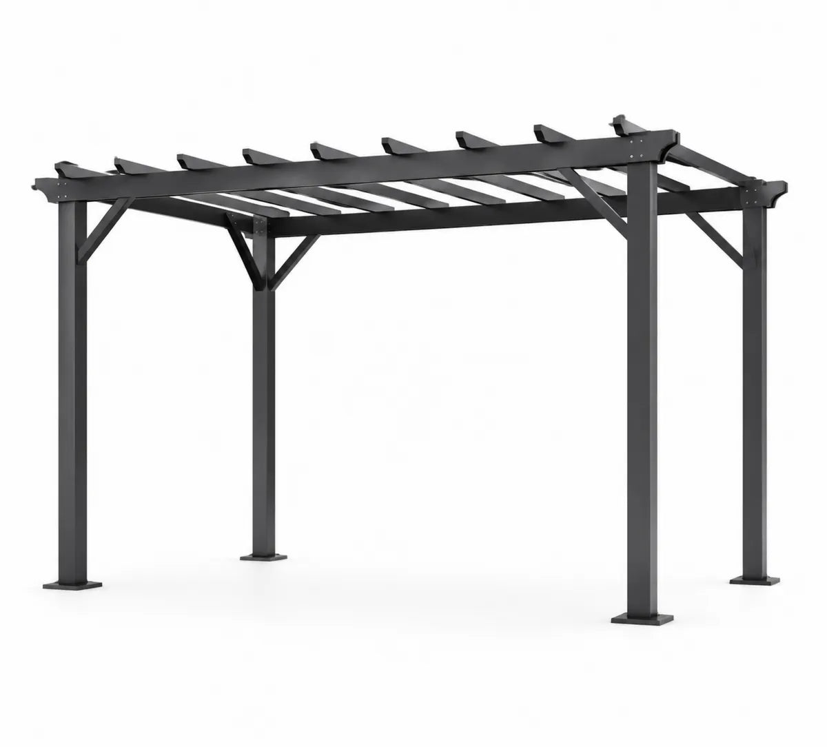 Pergola ogrodowa aluminiowa antracytowa 300 cm x 250 cm