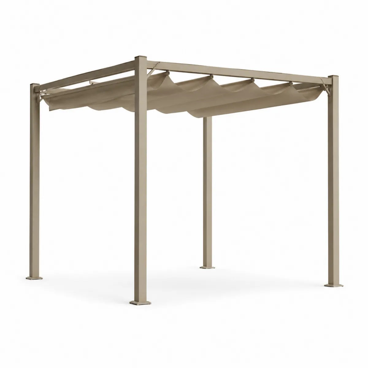 Pergola ogrodowa aluminiowa beżowa 3x3 m