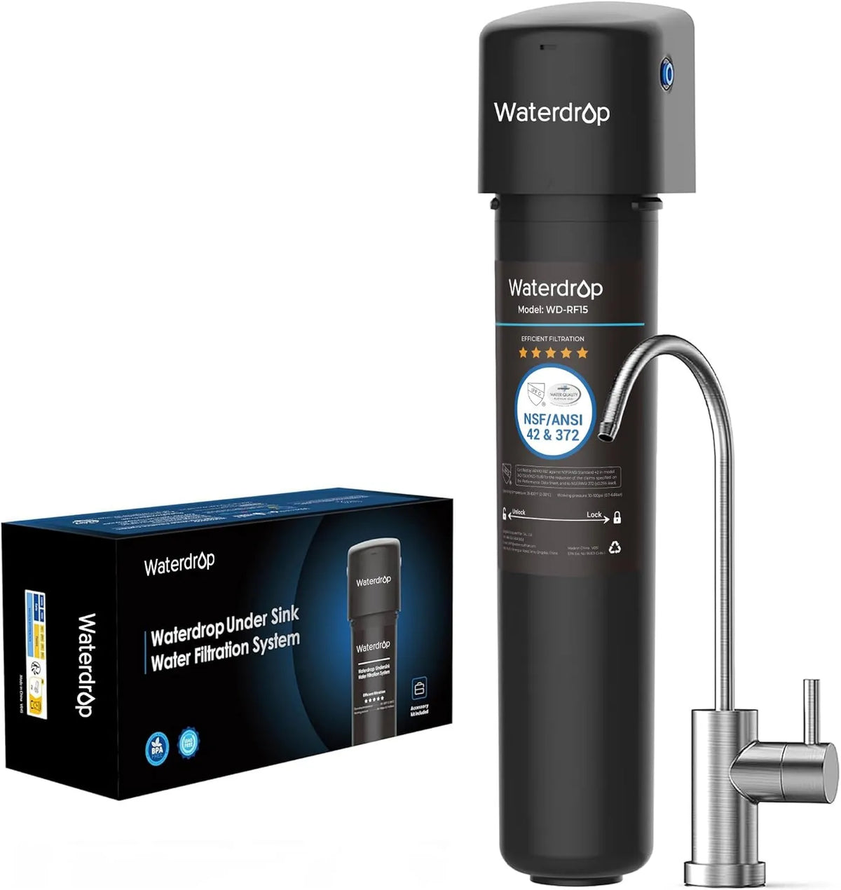 Waterdrop, Zlewozmywak, Wodospad 15UB, 2 Lata trwania