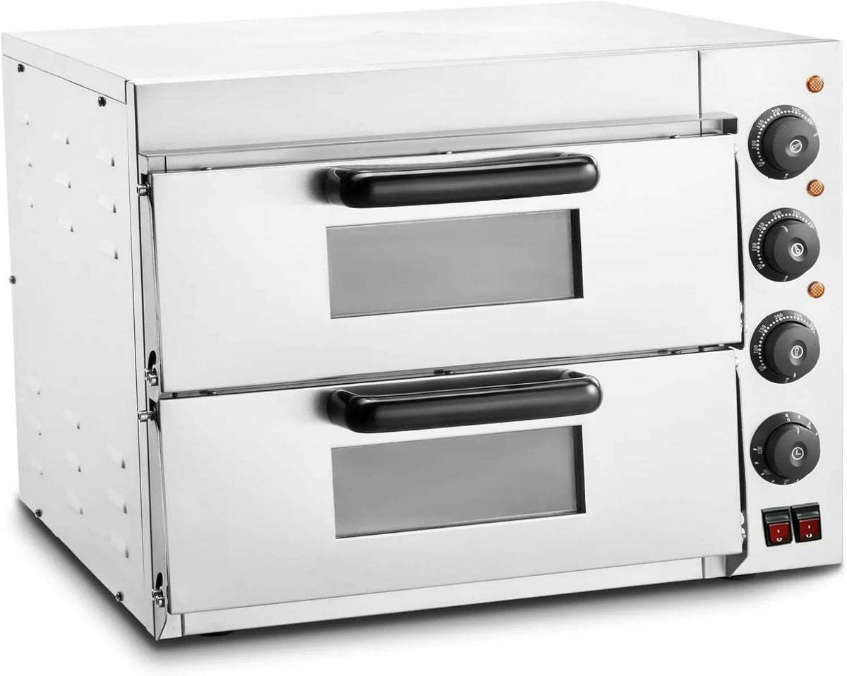 Generic, Piec elektryczny Pizza, profesjonalny, wyjmowany, stal nierdzewna, maksymalna temperatura 350°C, piec elektryczny licznik pizzy z tacą