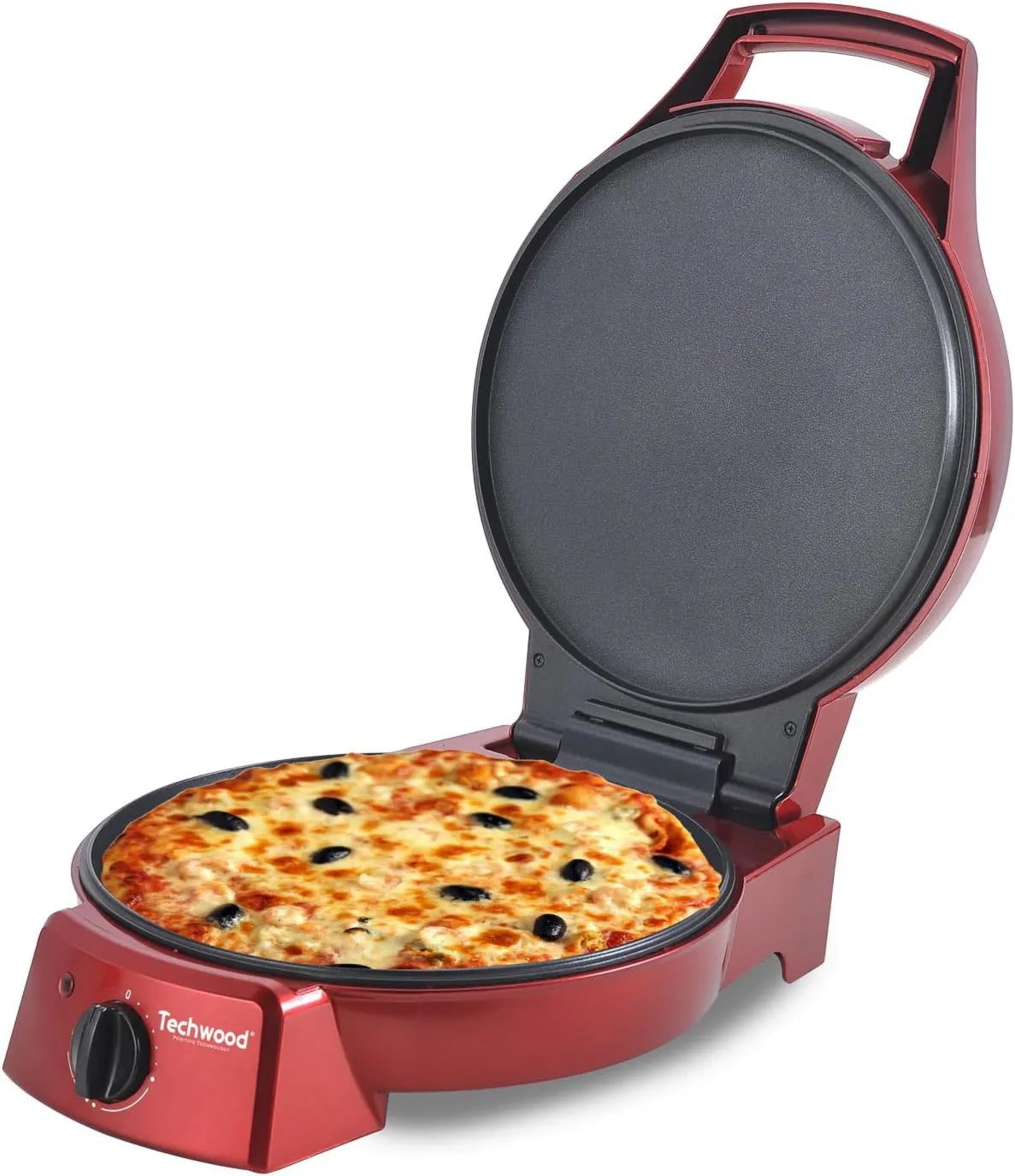 BM TOOLS piec do pizzy, Pizza piekarnik elektryczny, grill, z powłoką nieprzywierającą powłoki, czerwony