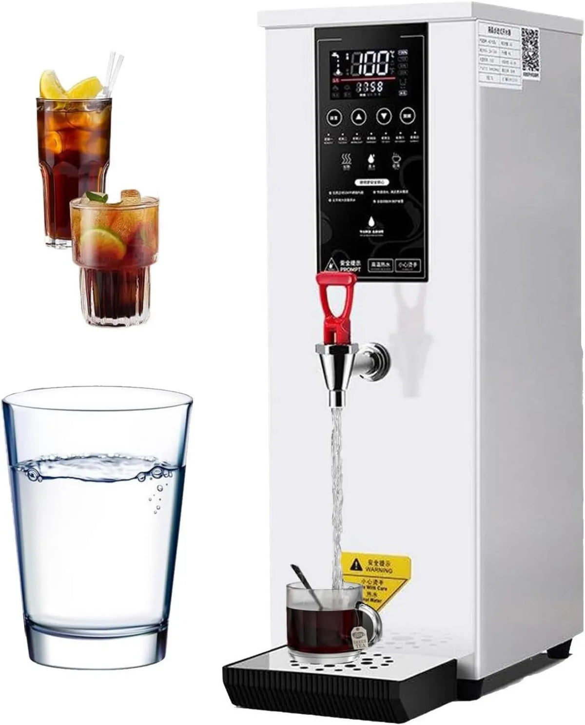 ZEEKYFOR, Piec do wody, 25 l, 3000 W, dotyk, LCD ekran, profesjonalny, biały, Odbiornik wody Hot 25 l 3000 W do domu