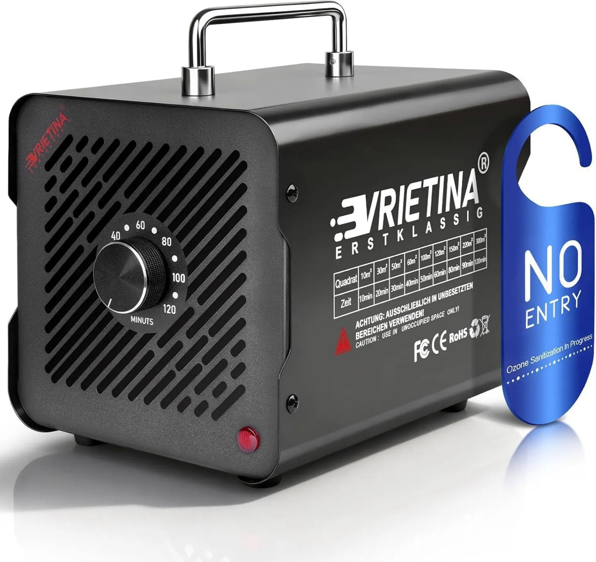 Vrietina oczyszczacz powietrza, Ozone maszyna, Generator, Przenośny, 150 W, 35 dB, do Oczyszczania powietrza i usuwalnego odoru