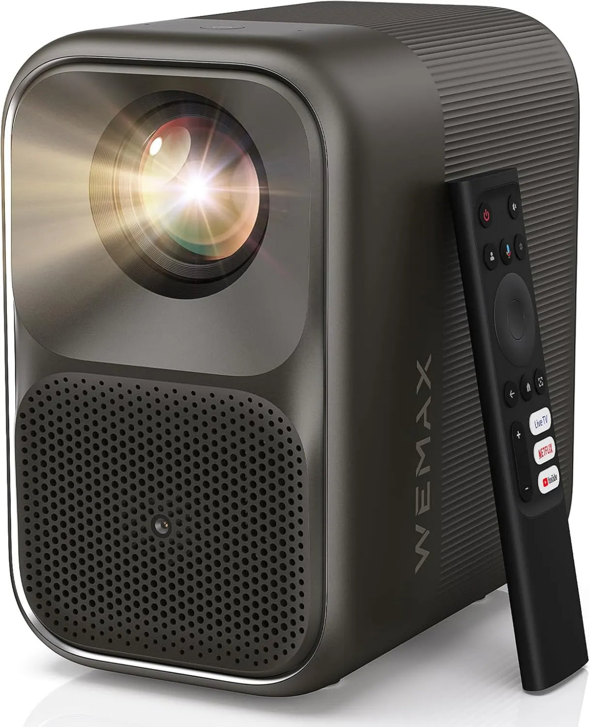 Projektor, 500 ISO, Full HD, 1080P, WEMAX Inteligentny Projektor Google TV z Netflixem, Autofokus i AI Korekcja, Pyłoszczelna Optyka