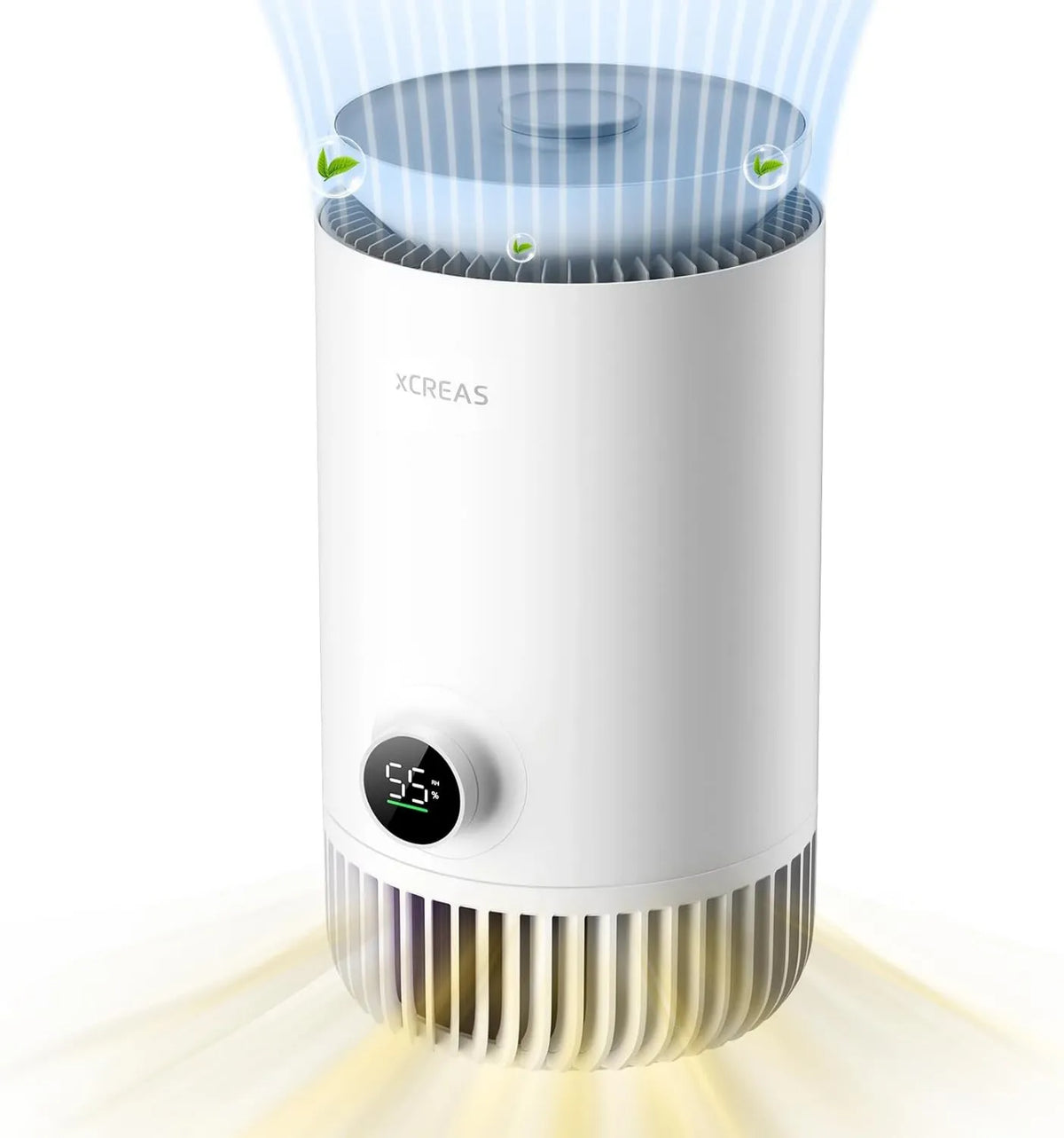 xCREAS oczyszczacz powietrza, 2 -in-1 Filtr, 3 l, 20 m, 400 ml / h, duży zbiornik, higiena, do pokoju do 20 m², nawilżacz 2-en-1
