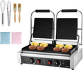 VEVOR grill elektryczny, Press, panini grill i croque- monsieur, 48.5x23 cm, 3600 W, 2 strefy temperatur, stal nierdzewna, dla Hamburgera