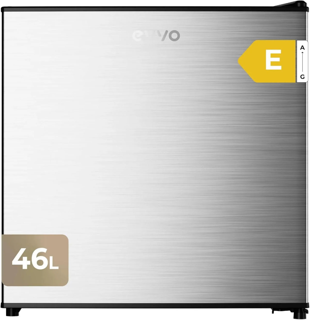 EVVO minilodówka, Chłodziarka, 46 l, 41 dB, F22X, tłumik, stal nierdzewna, 80 kWh, rok, sypialnia i studio
