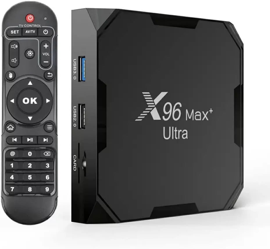 Générique, Smart TV X96 S905X4, TV, Wi-Fi, Android OS, czarny, X96 Max Plus Ultra TV Box Android 11 Amlogic S905X4 4 GB 32 GB AV1 8K Dual Support
