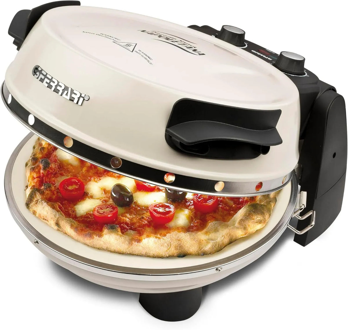 G3 Ferrari piec do pizzy, G3Ferrari G1003217, 2 kamienie, pizza i naczynia, do 400°C, pizza, w 3 minuty, również nadaje się do stołu i stołu