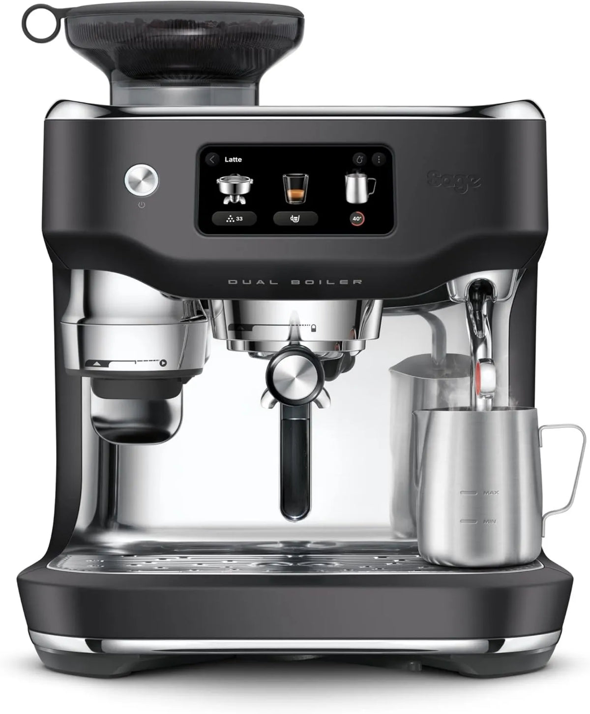 Ekspres ciśnieniowy, 58 mm, praca automatyczna, The Oracle Dual Boiler, Ekspres do Kawy Automatyczny z Ręcznym i Automatycznym Spieniaczem Mleka