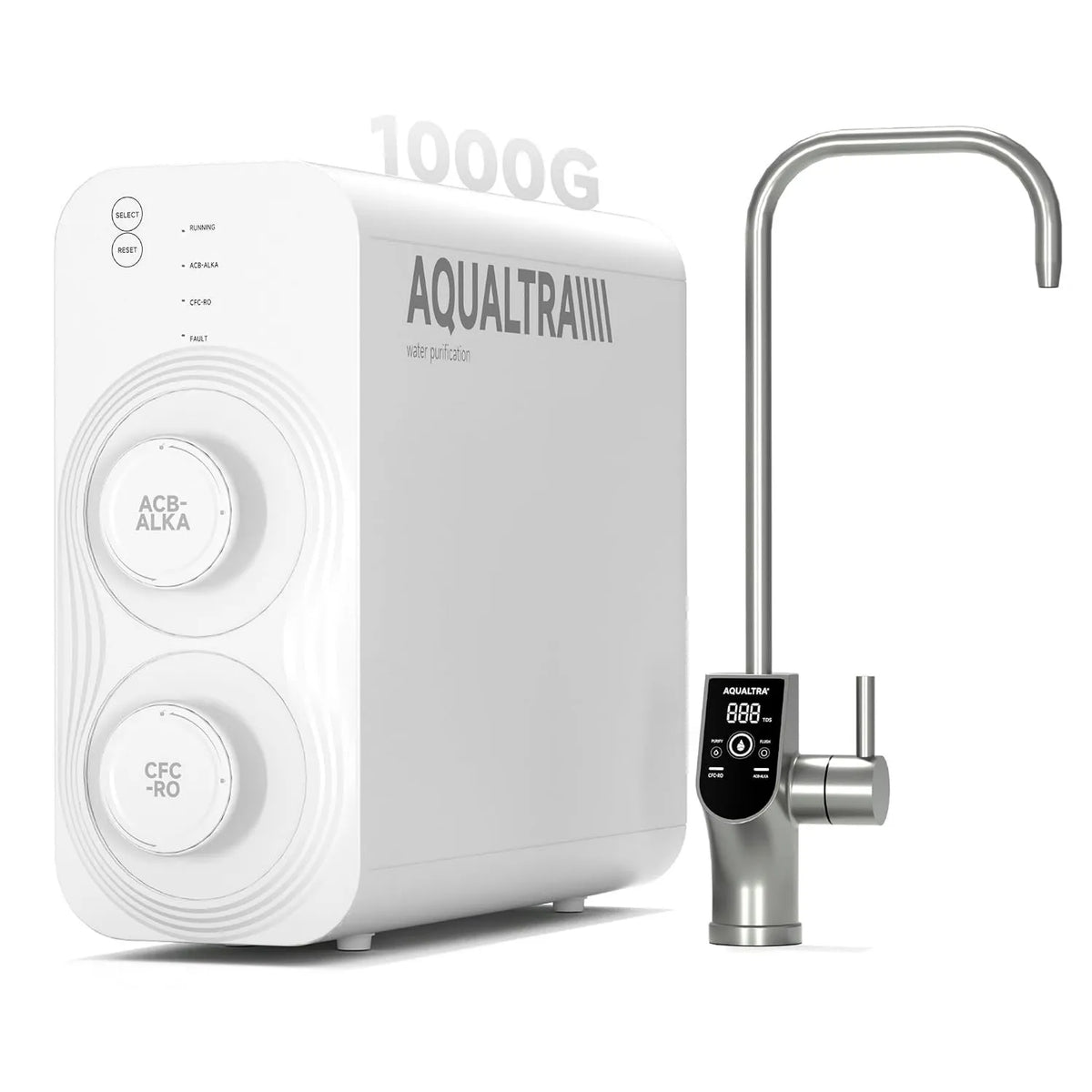AQUALTRA, Zlew kuchenny, CAN 372 USF- AR- 1000, duży zbiornik, czysty / ściekowy stosunek 3: 1, 10- piętrowy alkaliczny osmometr bez zbiornika USF-AR-1000