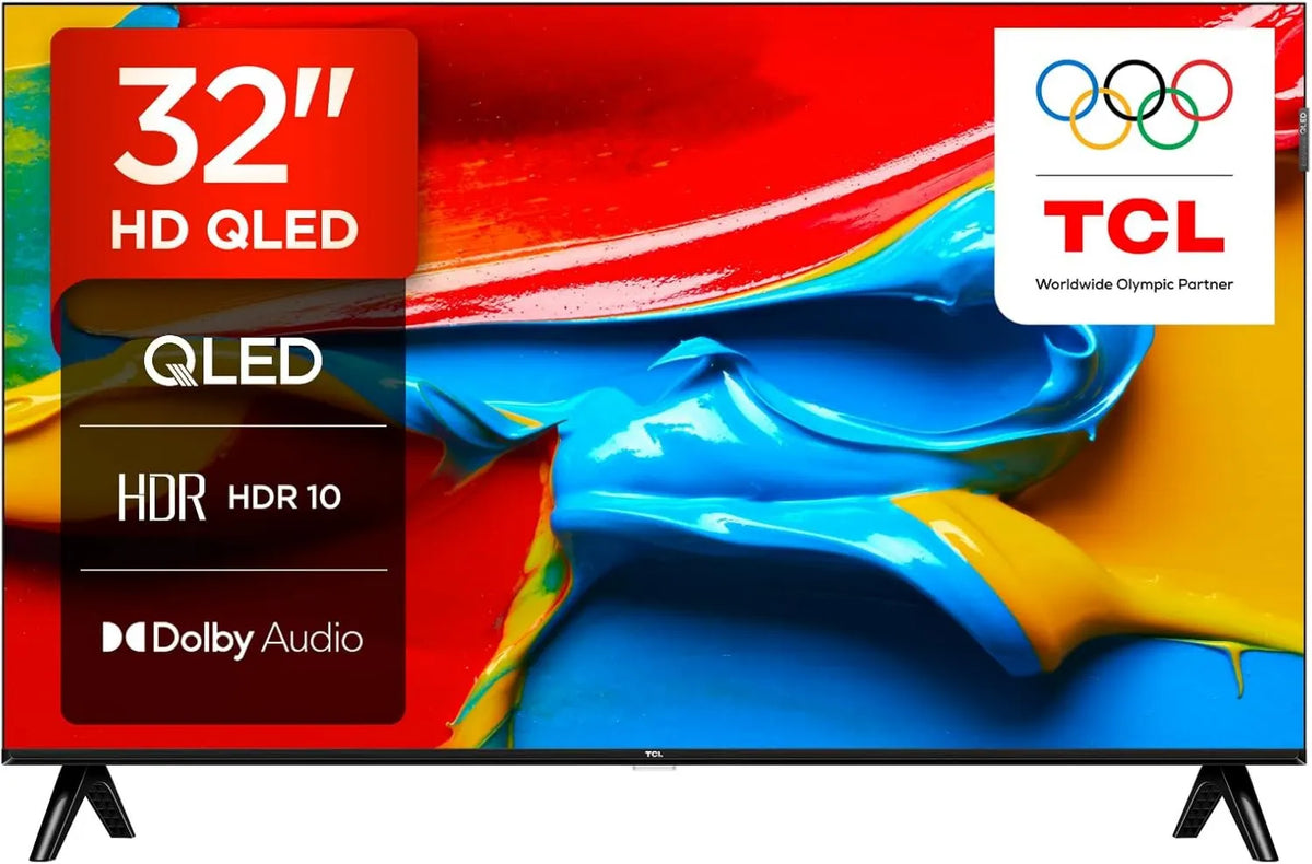 TCL telewizor, Google 32 V4C Smart TV, 32 cali, TV, QLED, HDR, Android OS, Delgado Design