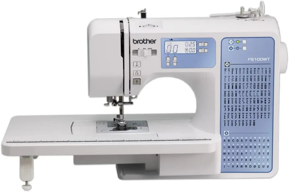 Brother elektroniczna maszyna do szycia, Brat FS100WT Maszyna do szycia, elektryczna maszyna do szycia, biały