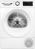 Bosch suszarka z pompą ciepła, WQG24502EN Suszarka, 8 kg, biały, szybkie suszenie 40 minut, Seria 6, AutoSuchy, Żelazo Assist, Pompa ciepła, Antiwibration WQG24502FR