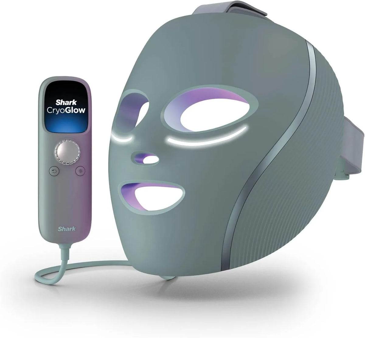 Shark, zdalne sterowanie, Cryoglow LED maska twarzy z chłodzeniem pod oczami, antystarzenie i naprawy niedoskonałości, czerwony i niebieski LED