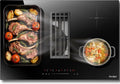Cooksir płyta grzewcza, Płyta indukcyjna, 77 CM, 4 pola grzewcze, 135 / 6400 W, 220 V, stół indukcyjny do gotowania, elastyczny obszar, Boost, blokady, zwrotne, licznik