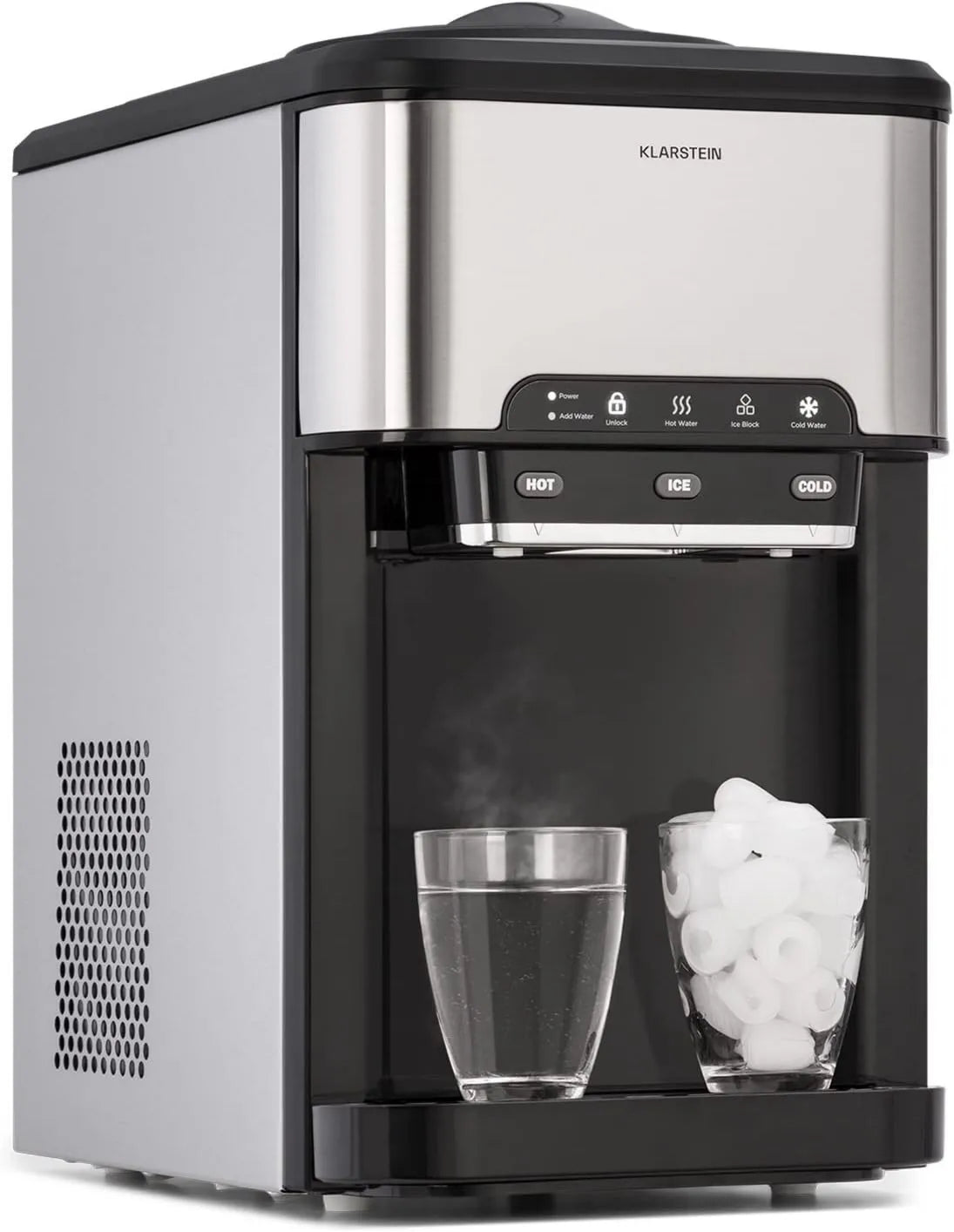 KLARSTEIN kostkarka do lodu, Icemaker, 3 l, Produkcja Szybko do 20 kg Icemakers, pojemność 3 l
