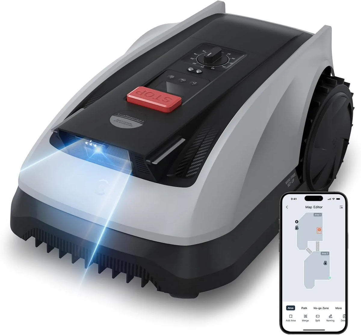 ECOVACS, O600 Robot, 600 m, bezprzewodowy, aplikacja, Kosiarka bezprzewodowa RK Robot