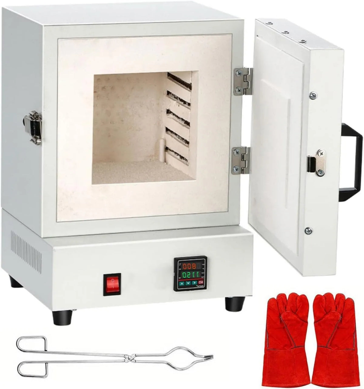 coyrugky, Piec elektryczny, 2000 W, przemysłowy, 1150°C Piec do pieczenia z syntezy metalowej, do obróbki stomatologicznej, ceramicznej i biżuterii