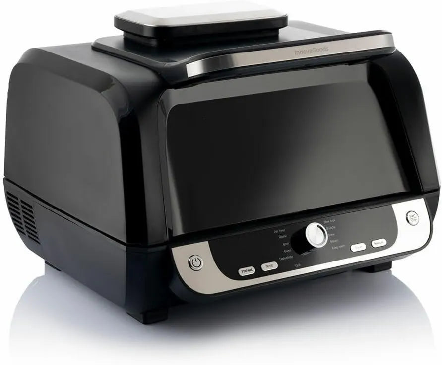 InnovaGoods frytkownica beztłuszczowa, Frytkownica na gorące powietrze 12- in-1, 6 l, 3400 W, 12 programów, czarny, Zdrowe gotowanie 95% Mniej tłuszczu, 12 programów wielofunkcyjne 12-en-1