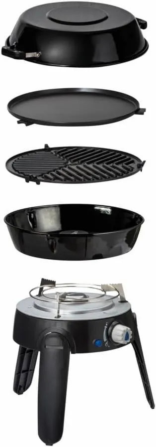 Grill gazowy, 130 g, funkcja grilla, CADAC Przenośny grill gazowy Safari Chef 30 LP Powłoka ceramiczna Camping