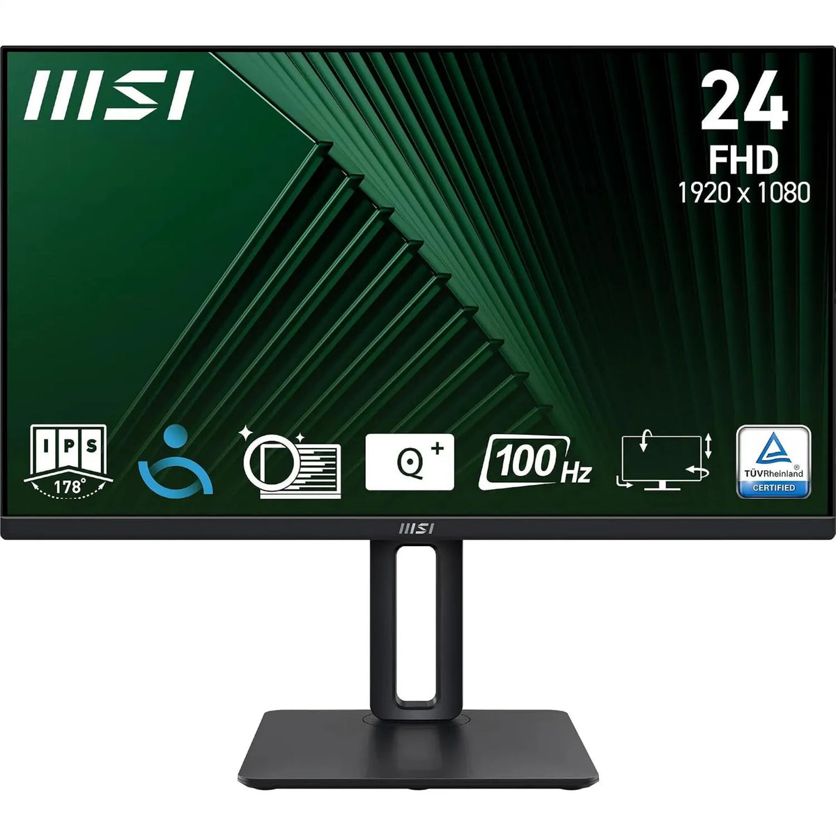 MSI monitor komputerowy, Dalle IPS 1920x1080, Pro profesjonalny Screen 23.8 'FHD, 100 Hz, 1ms MP245PG, DisplayPort, VESA, HDMI, Adaptive- Sync kompatybilny