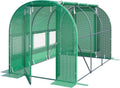 TOOLPORT Szklarnia tunelowa foliowa 2x3m z obrotową konstrukcją drzwi plandeka PE 180 g/m2 zielony przezroczysta