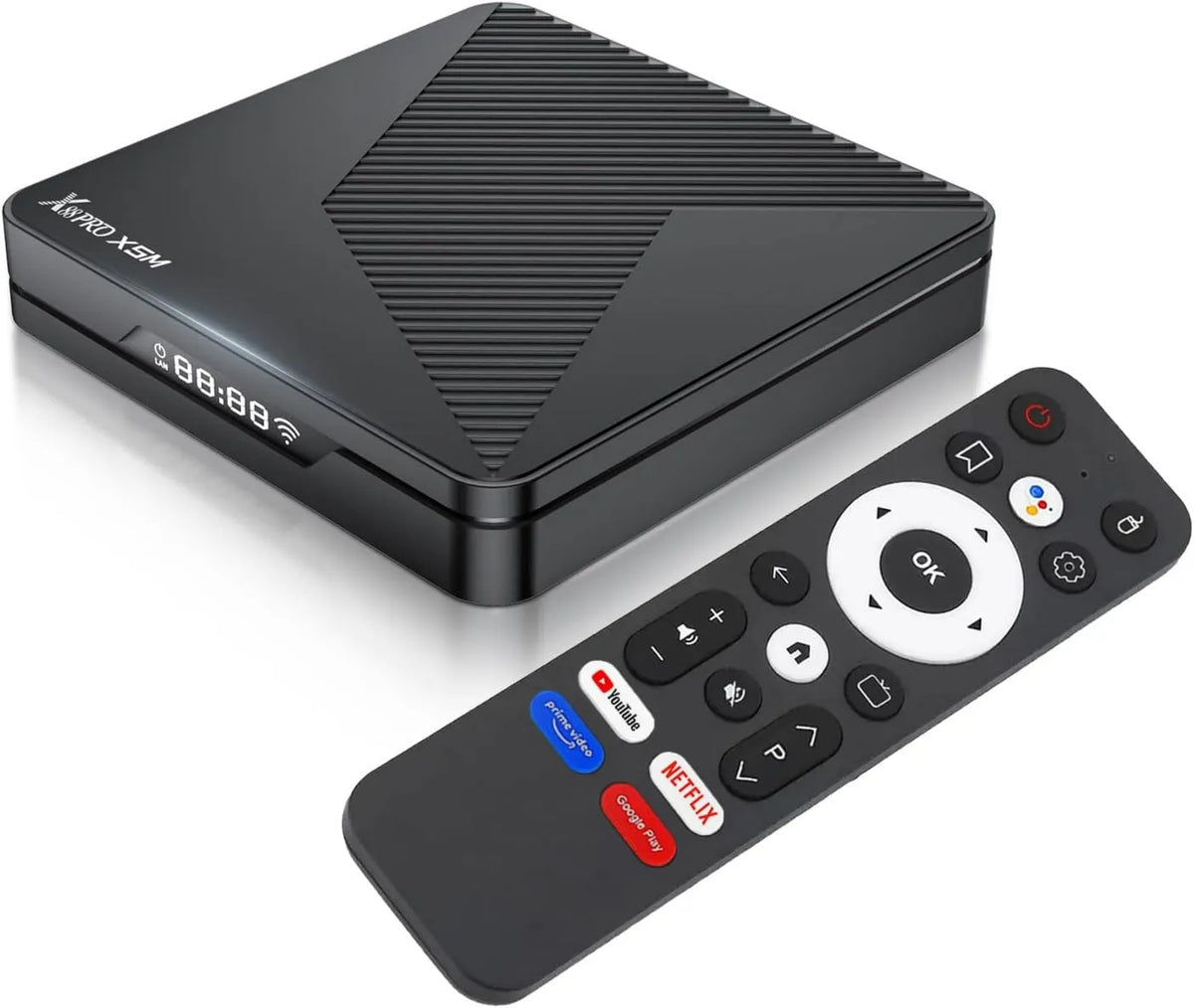 GREVA, Smart TV X88 64 G, TV, HDR, HDMI, Wi-Fi, 3D efekt, Android OS, LAN, IPS płyty, czarny, X88 8K TV Box Android 14.0, 2025 TV Case Android 4 G RAM