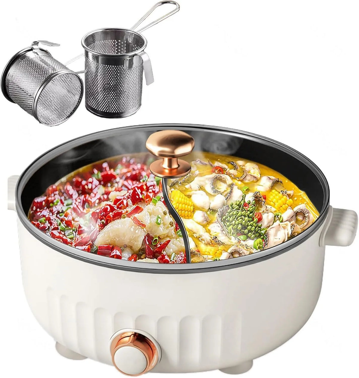 ARTSIM, Fondue, IP65, biały, chiński fondue elektryczny