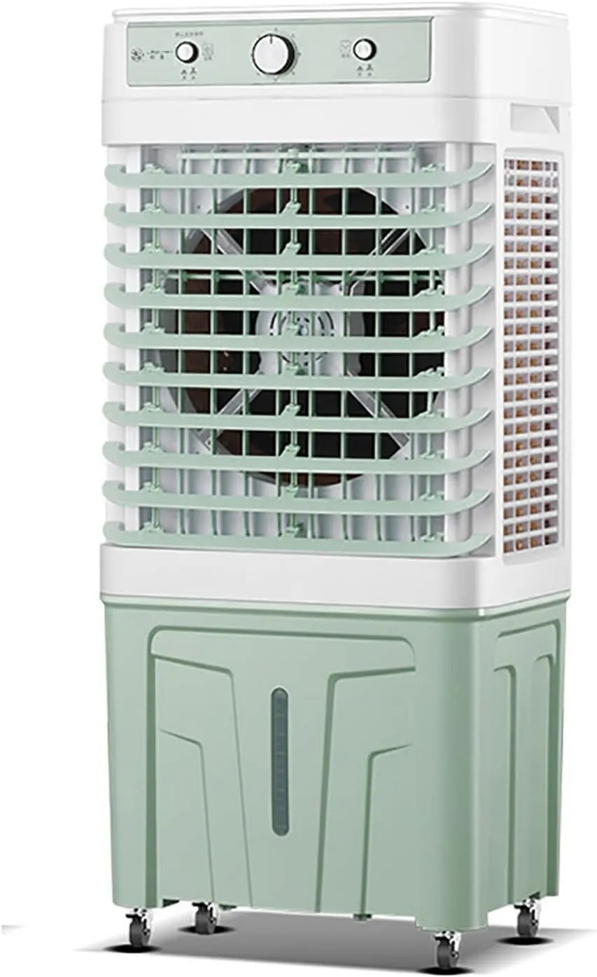HOFUNTRE klimatyzator przenośny, Klimatyzator, 45 l, minutnik, industrial, 3 prędkości, oscylacja, duży zbiornik, zielony, 7.5 h smart minutnik, chłodziarka wody