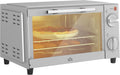 HOMCOM mini piekarnik, Elektryczny piec do pizzy, 9 l, 750 W, 100 do 230°C, grill, kompaktowy, Grill do włosów, 9 l 750 W 100- 230°C 60 Min Taca do gotowania