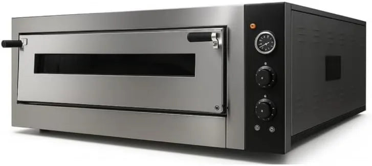 Générique piec do pizzy, Elektryczny piekarnik do pizzy, 33 cm, termostat, profesjonalny, szklany, temperatura do 450°C, 7 kW, 4 x Ø 33 cm, drzwi