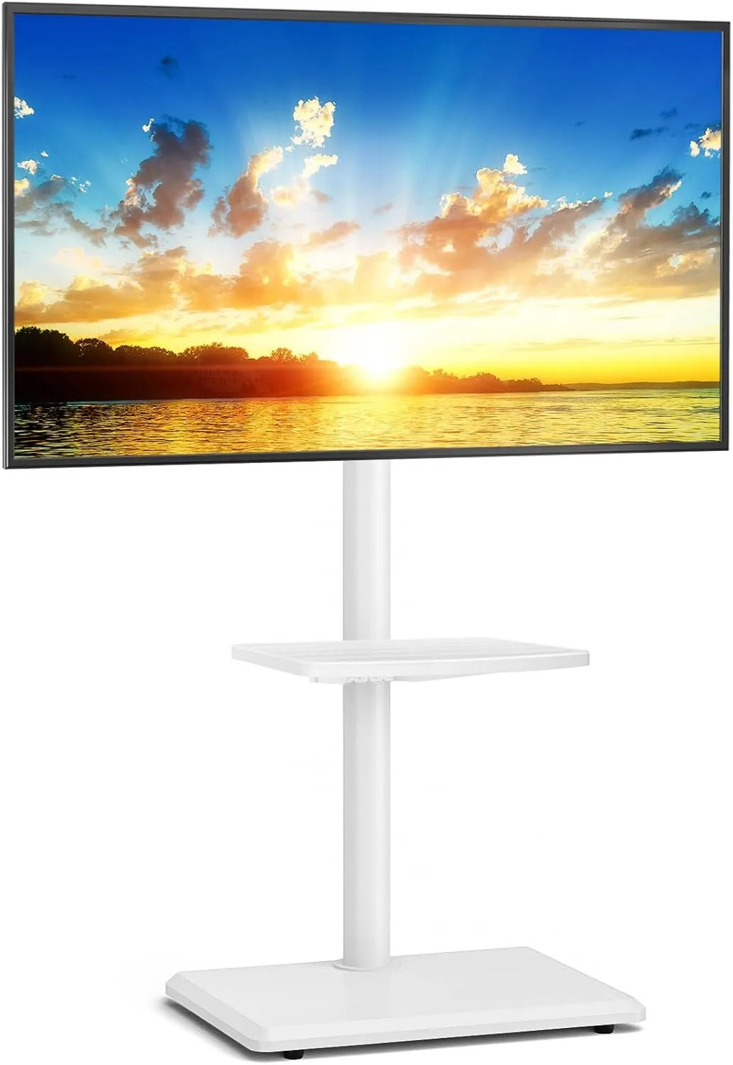 5Rcom, Szafka do telewizora, 60 cali, 400x400 mm, biały, uchwyt TV na drewnianą podstawę, regulowana wysokość obrotowa, przestrzeń, łatwy montaż