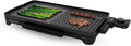 BLACK+DECKER grill elektryczny, czarny+DECKER czarny+DECKER czarny+DECKER czarny+DECKER Czarny + Decker BXGB2200E Plancha, grill, stół, 49x27 cm, 2200 W, 2 strefy temperatur, czarny